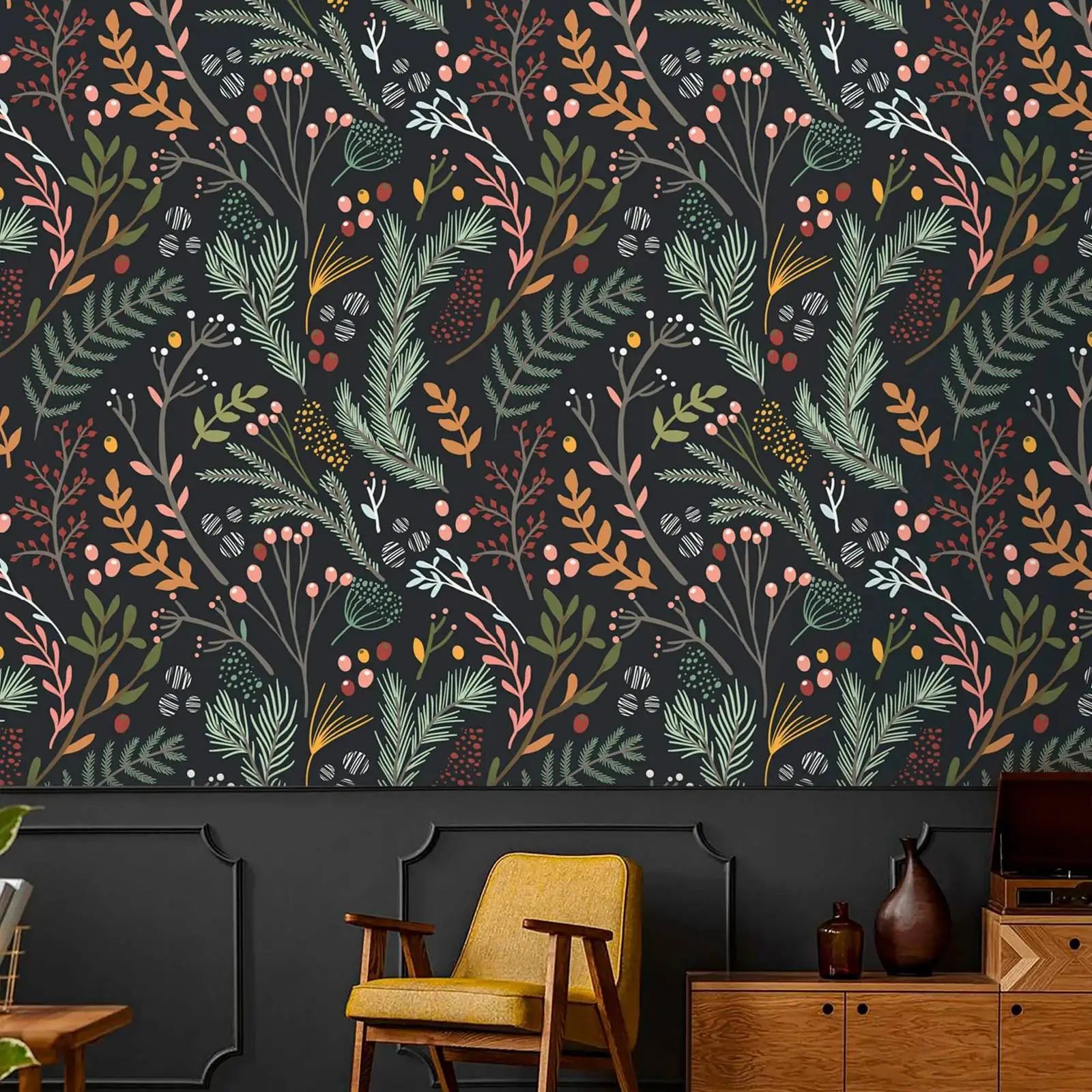 Leaves Peel and Stick Botanica - Herbal Wallpaper reseña y precio