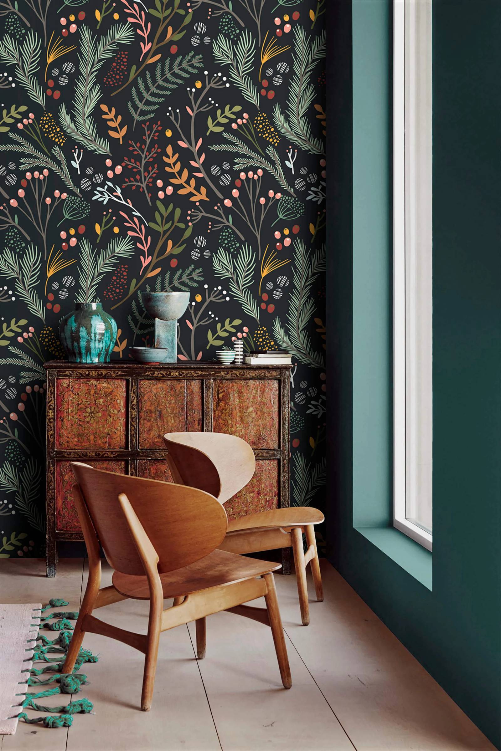 Leaves Peel and Stick Botanica - Herbal Wallpaper reseña y precio